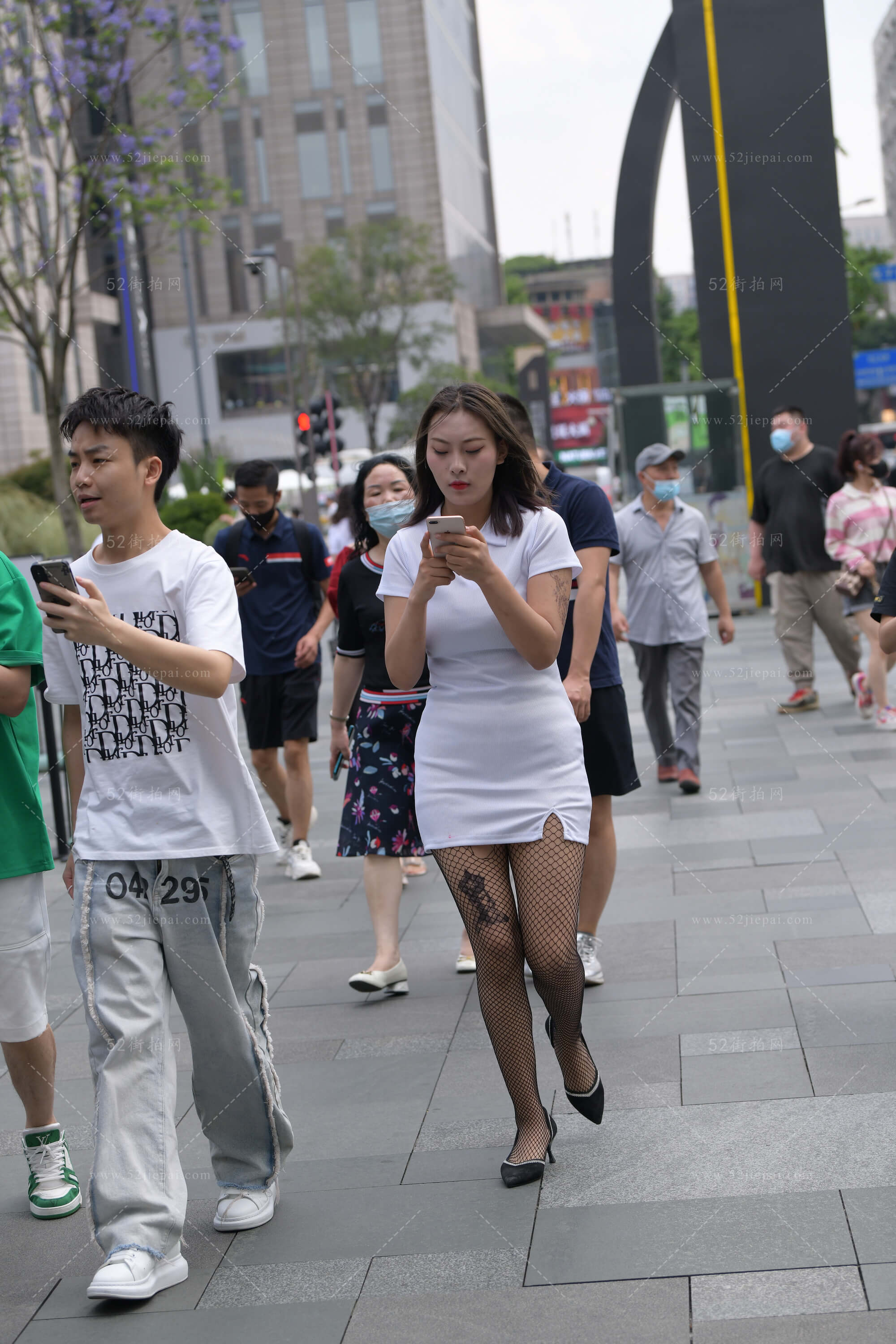街拍美图合集，壁纸级画质（10）-姐姐白又白