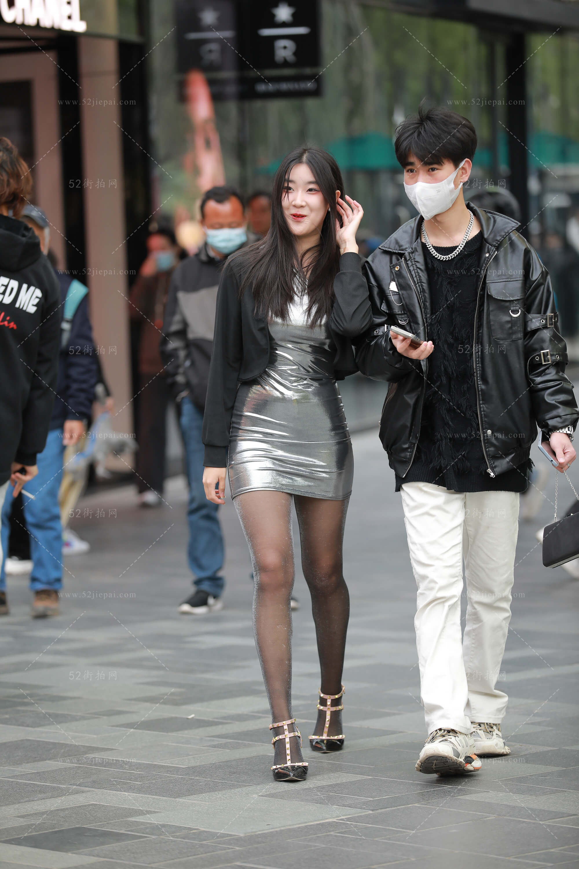 街拍美图合集，高清付费图集（9）-姐姐白又白