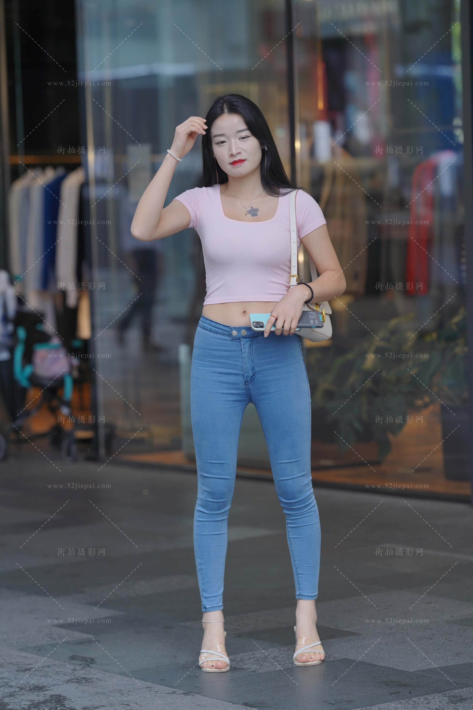 街拍美图合集，壁纸级画质（151）-姐姐白又白