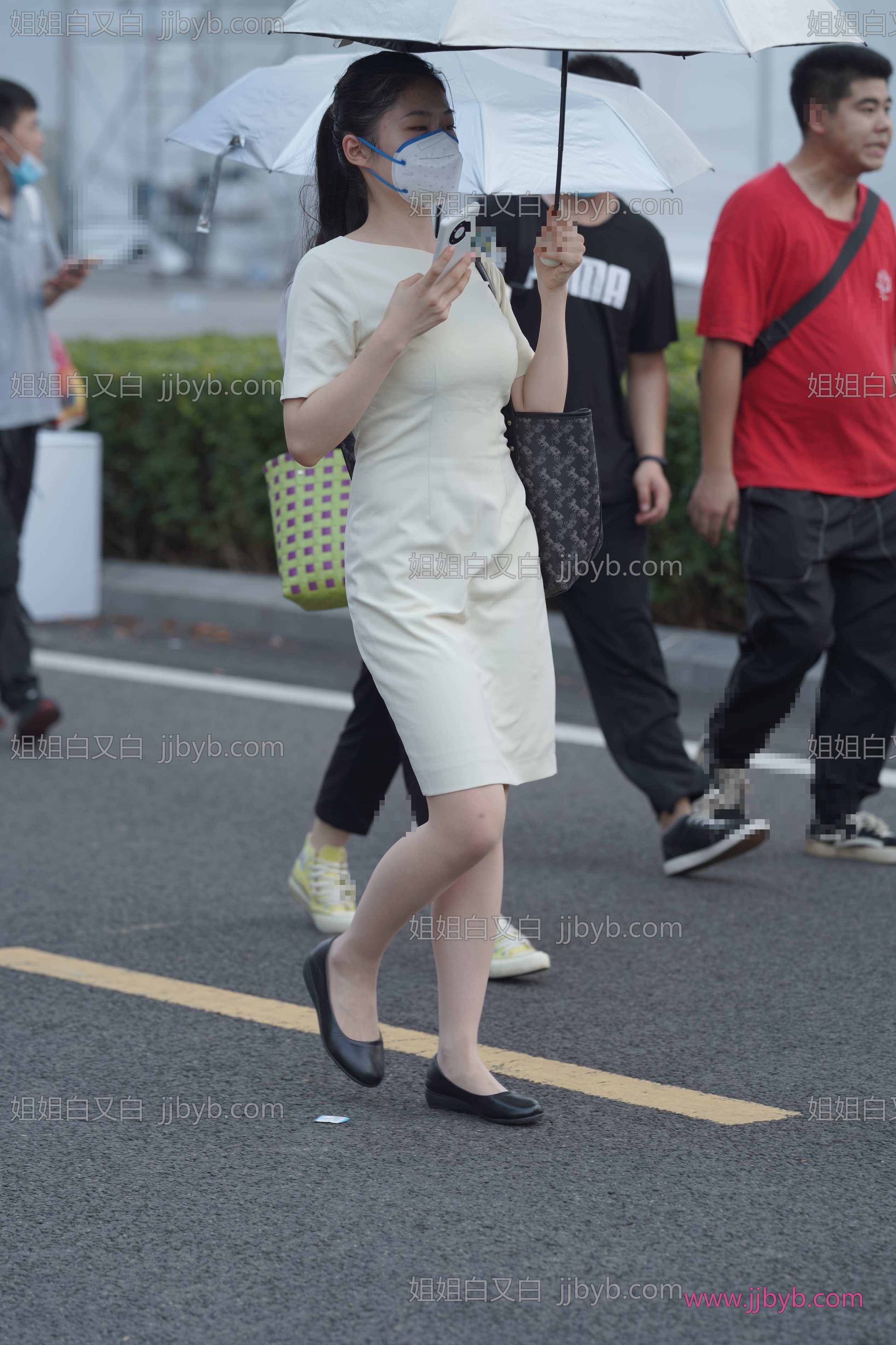 主题高清写真，原图直出｜街拍美女·裙装·裙装美眉-姐姐白又白